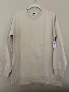 NWT Old Navy Beige Crewneck Sweatshirt XS Tall